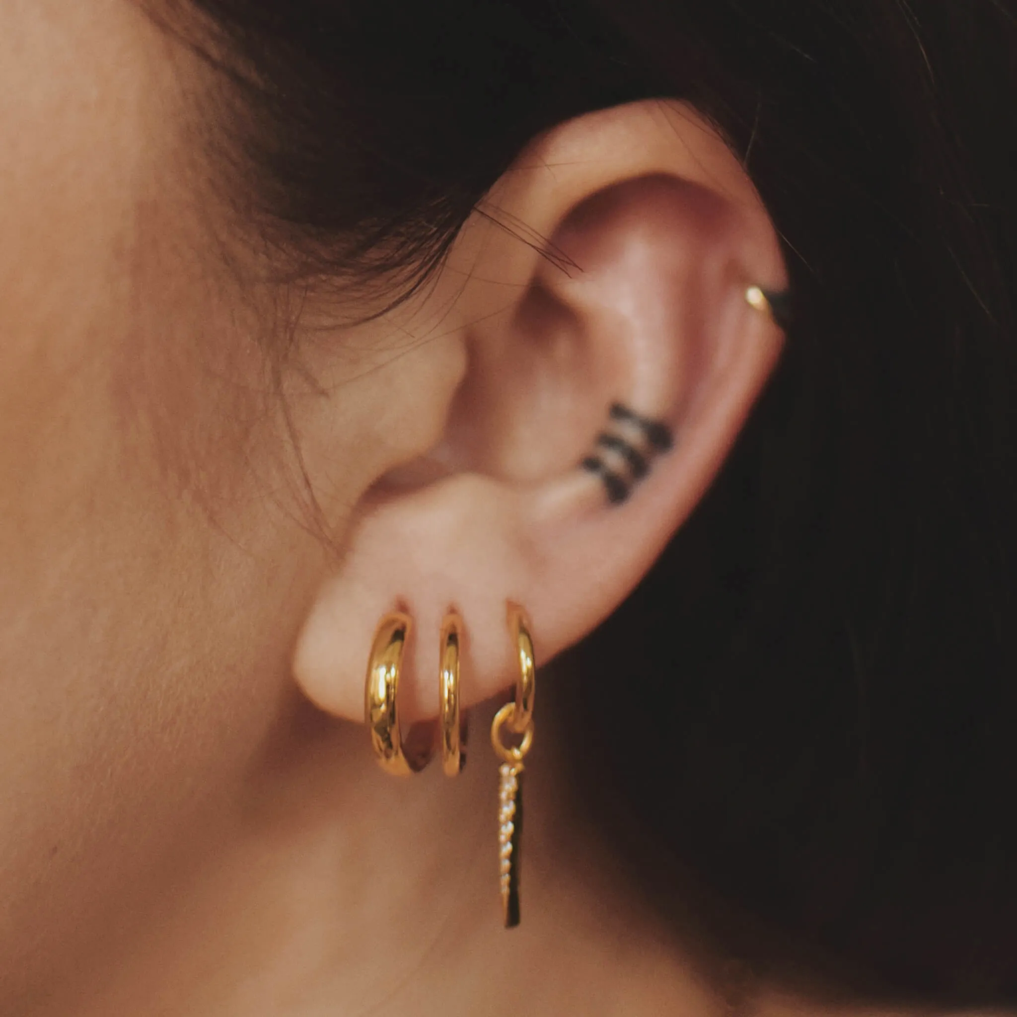 Bold Hoops in Sterling Silver sold by Maison Miru product image thumbnail 3