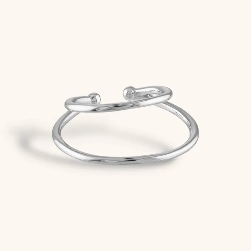 Modernist Ear Cuff in Sterling Silver sold by Maison Miru