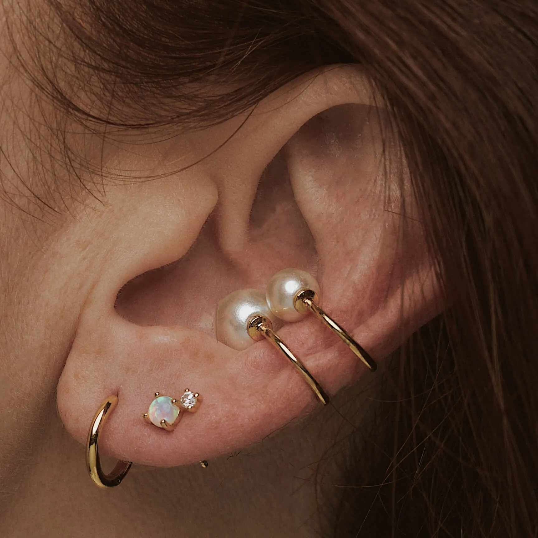 Wish and Hope Opal Push Pin Flat Back Earring sold by Maison Miru product image thumbnail 2