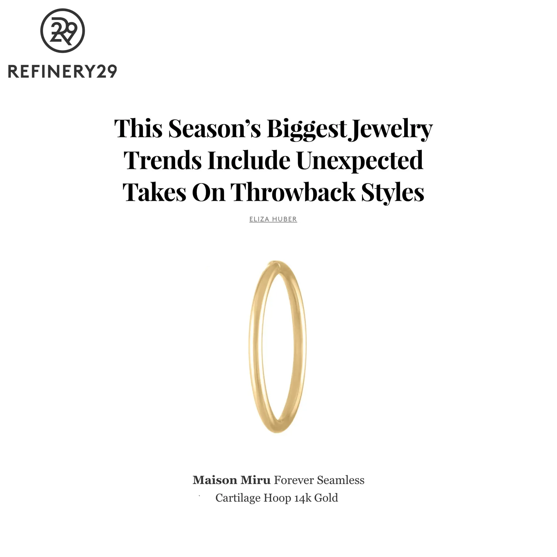 Forever Seamless Hoop in 14k Gold sold by Maison Miru product image thumbnail 5