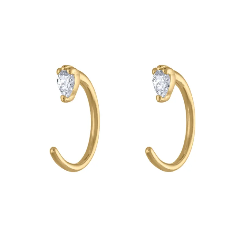 Sample Item: Dewdrop Huggie Earrings sold by Maison Miru