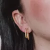 Bold Halo Oval Hoop Earrings sold by Maison Miru