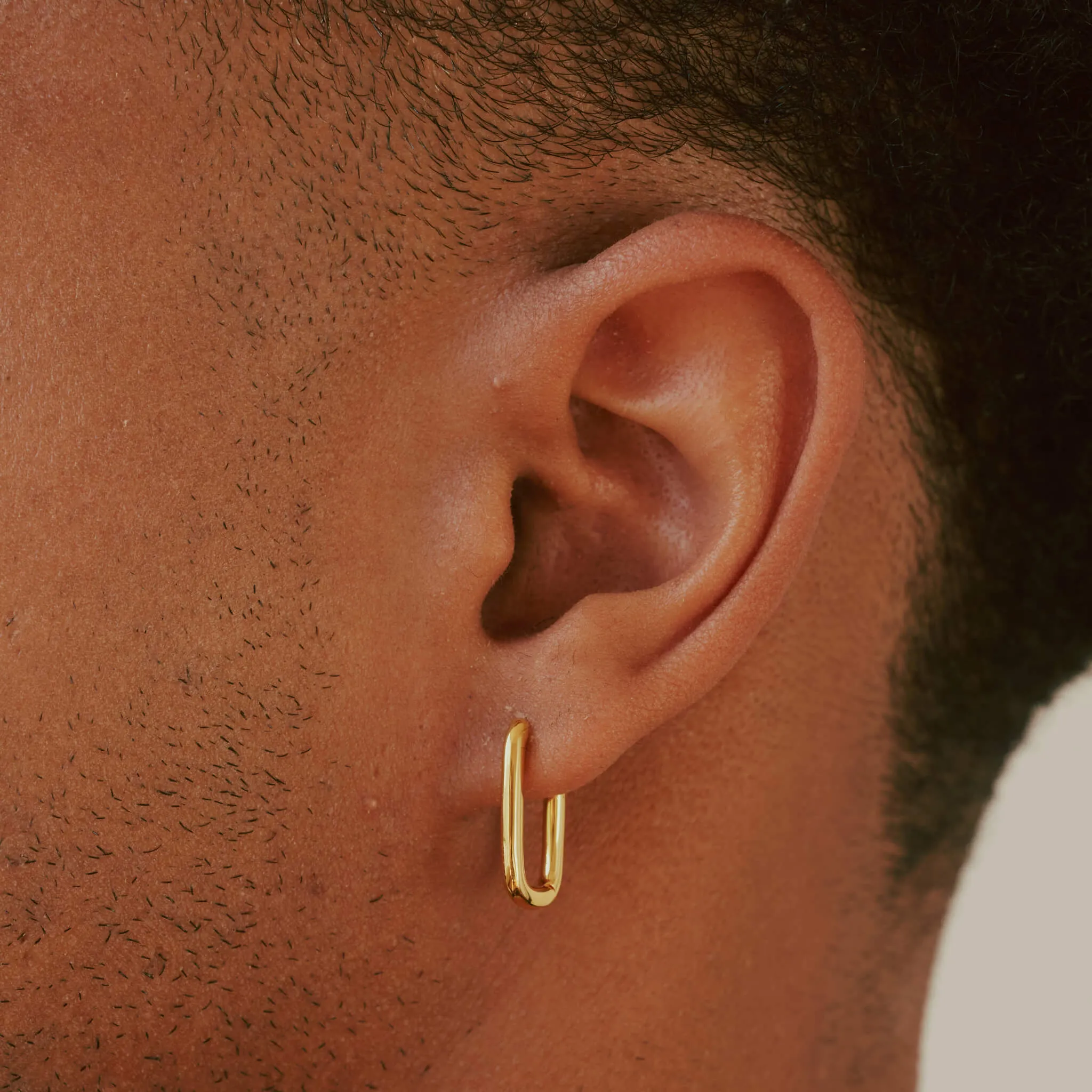 Bold Halo Oval Hoop Earrings sold by Maison Miru product image thumbnail 2