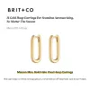 Bold Halo Oval Hoop Earrings sold by Maison Miru