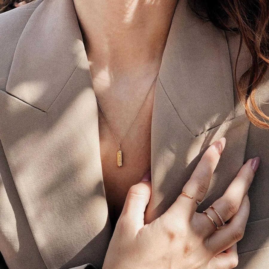 Sample Item: Chill Pill Charm Necklace in Sterling Silver sold by Maison Miru product image thumbnail 3