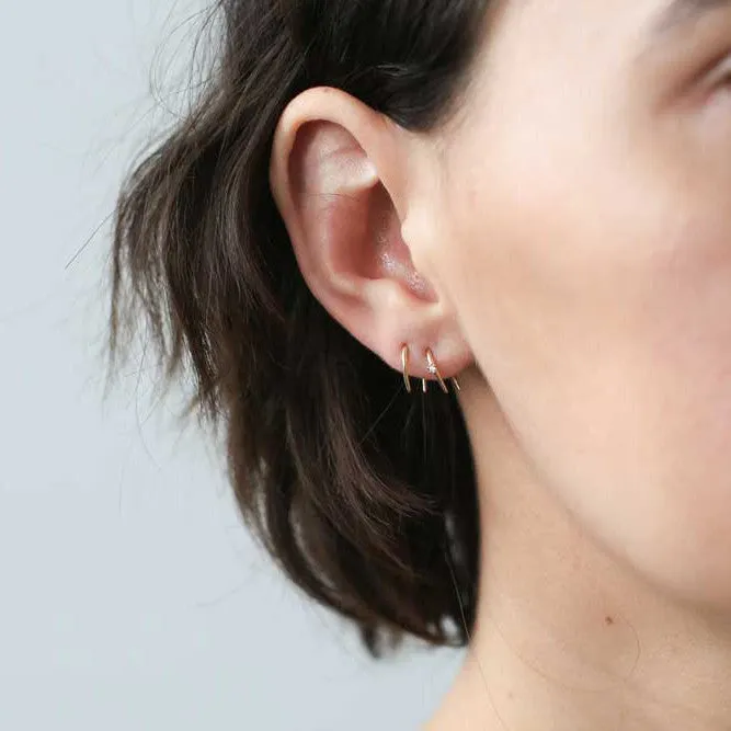 Whispering Star Hoop Earrings sold by Maison Miru product image thumbnail 2