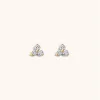 Mini Crystal Trinity Nap Earrings sold by Maison Miru
