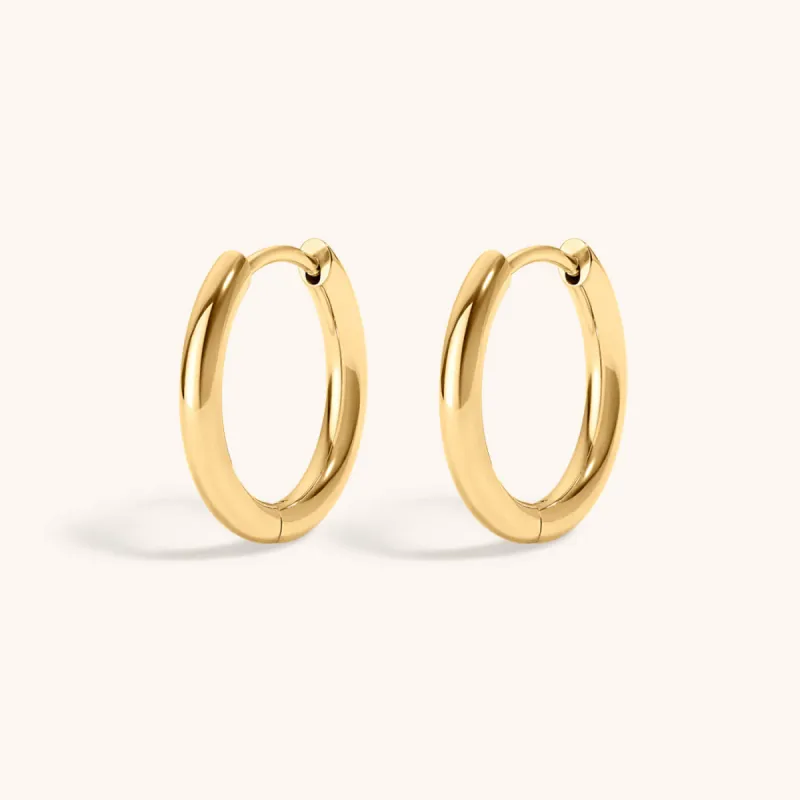 Classic Hoops in Titanium sold by Maison Miru