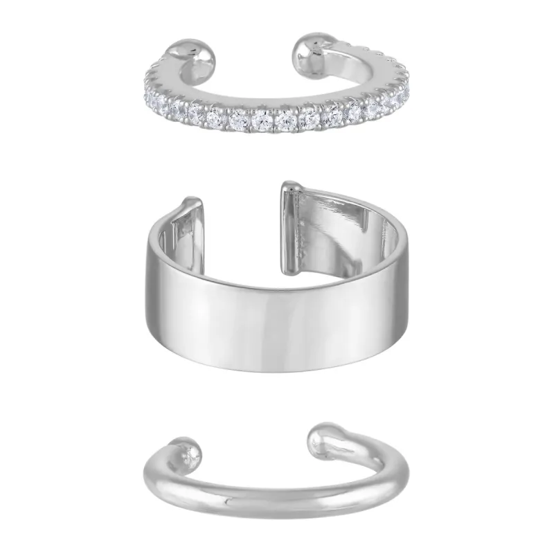 Essential Ear Cuff Trio in Sterling Silver sold by Maison Miru