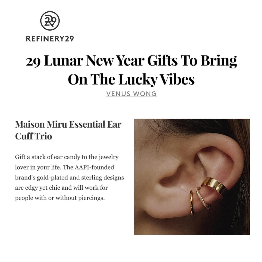 Essential Ear Cuff Trio in Sterling Silver sold by Maison Miru product image thumbnail 5