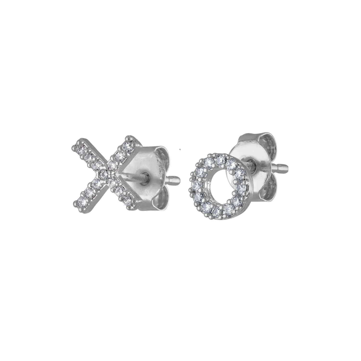 Sample Item: Pave X and O Studs in Sterling Silver sold by Maison Miru