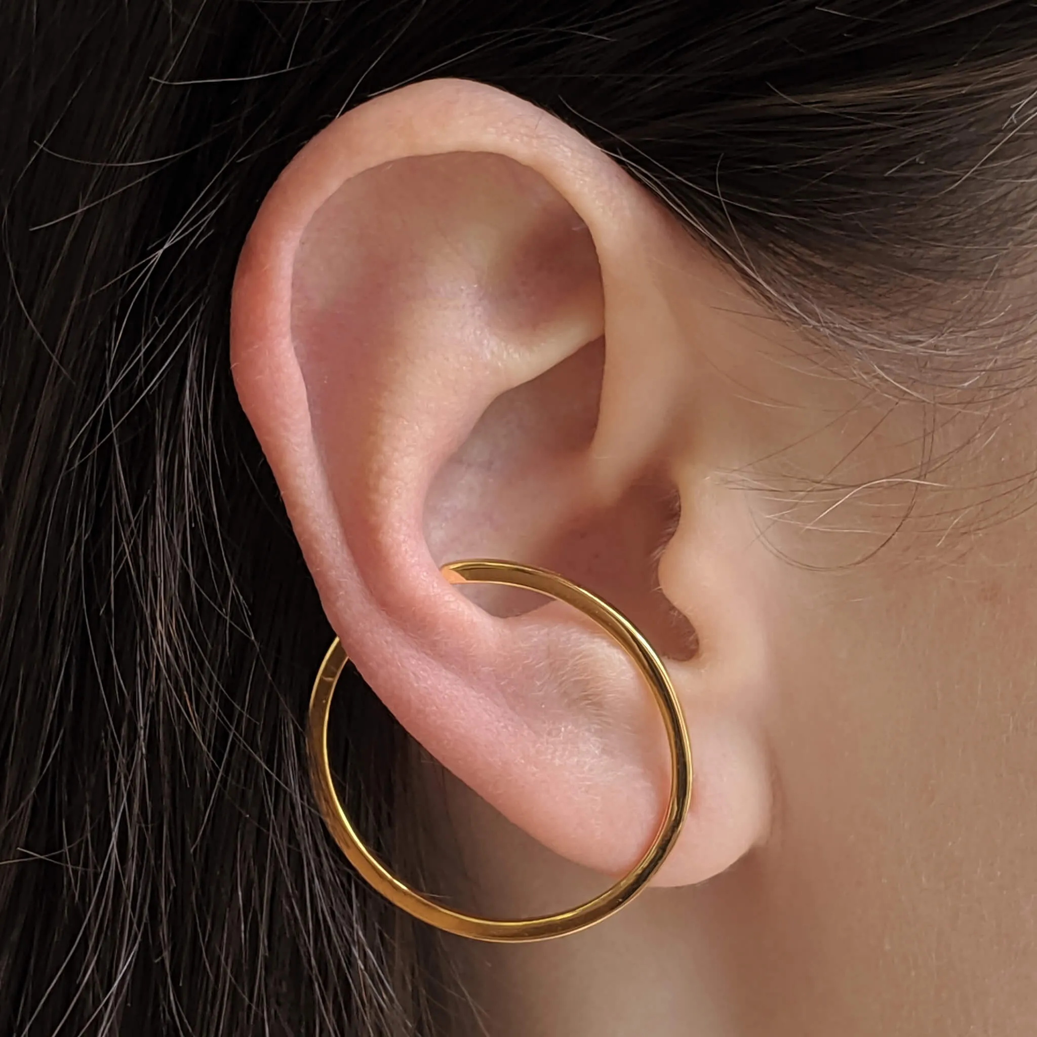 Illusion Hoops in Sterling Silver sold by Maison Miru product image thumbnail 2