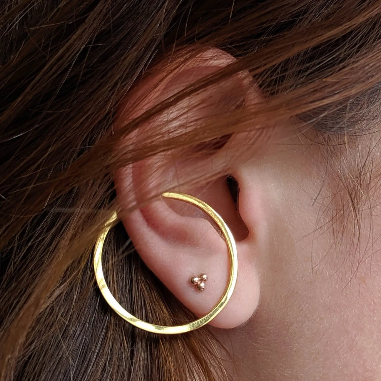 Illusion Hoops in Sterling Silver sold by Maison Miru product image thumbnail 3