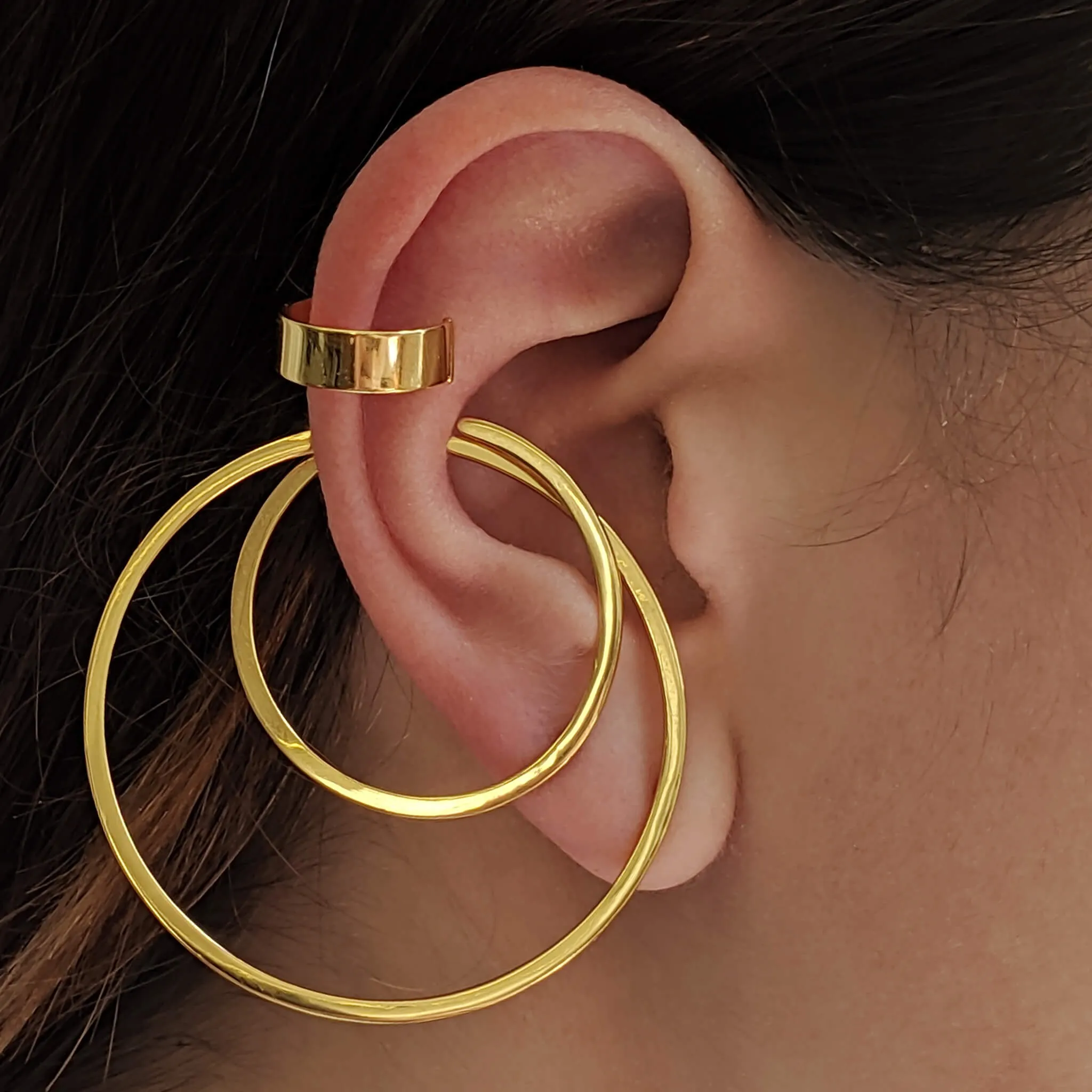 Illusion Hoops in Sterling Silver sold by Maison Miru product image thumbnail 4