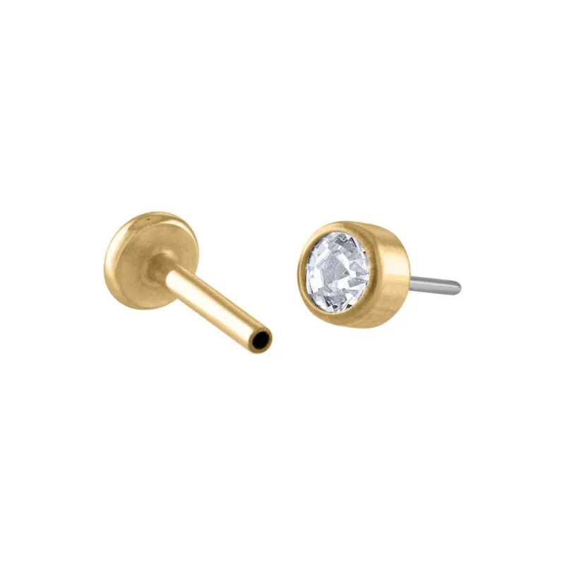 Sample Item: Tiny Crystal Push Pin Flat Back Earring sold by Maison Miru