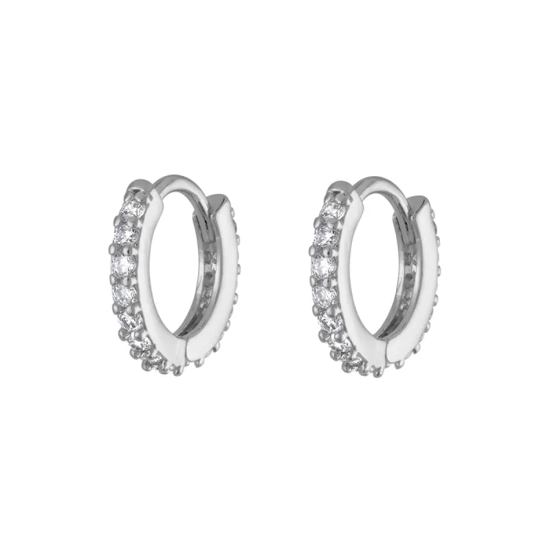 Sample Item: Mini Eternity Hoop Earrings in Sterling Silver sold by Maison Miru