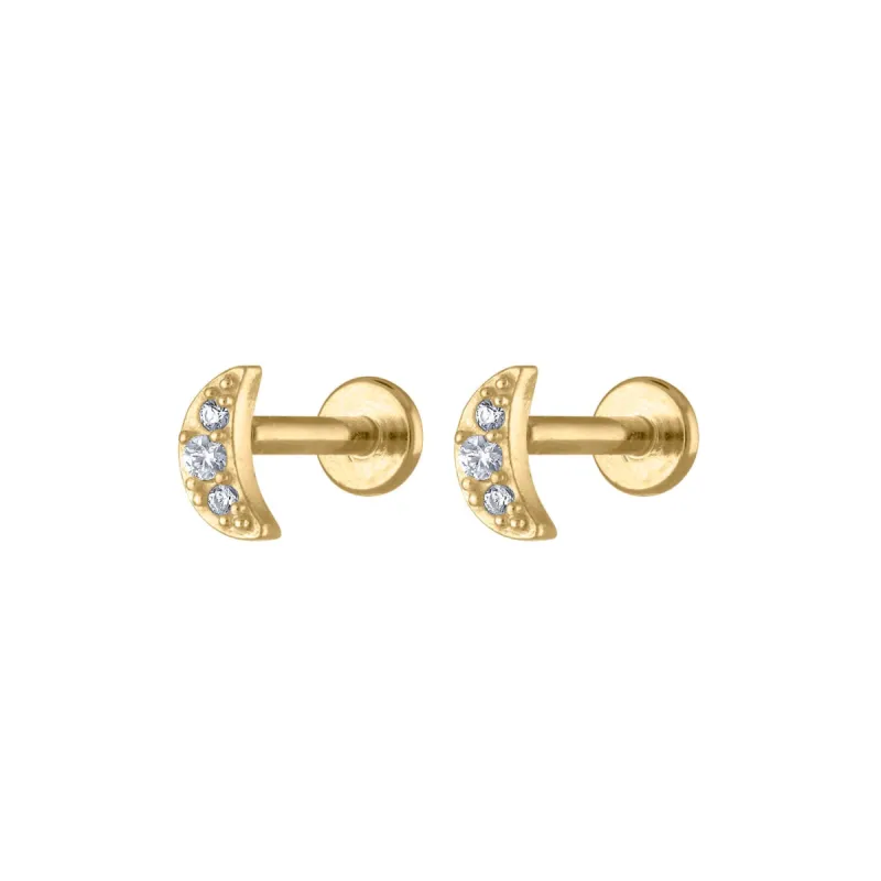 Sample Item: Pave Moon Nap Earrings sold by Maison Miru