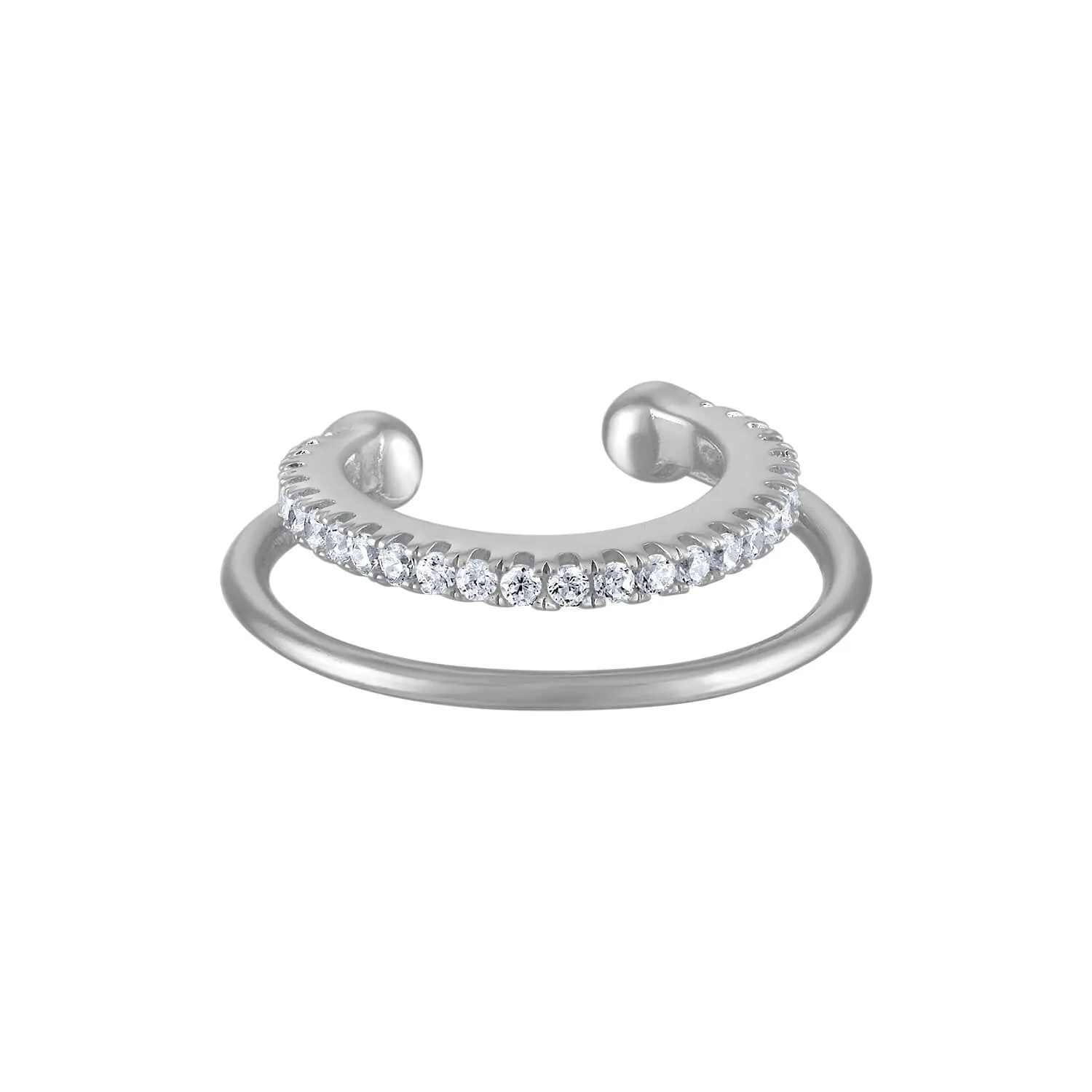 Sample Item: Eternity Echo Ear Cuff in Sterling Silver sold by Maison Miru