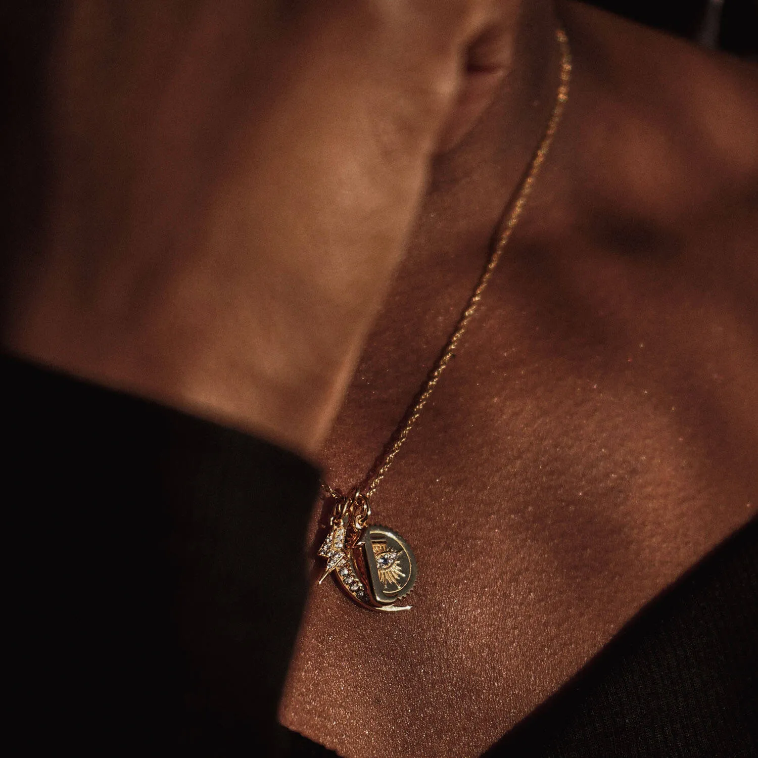 Pave Moon Charm sold by Maison Miru product image thumbnail 4