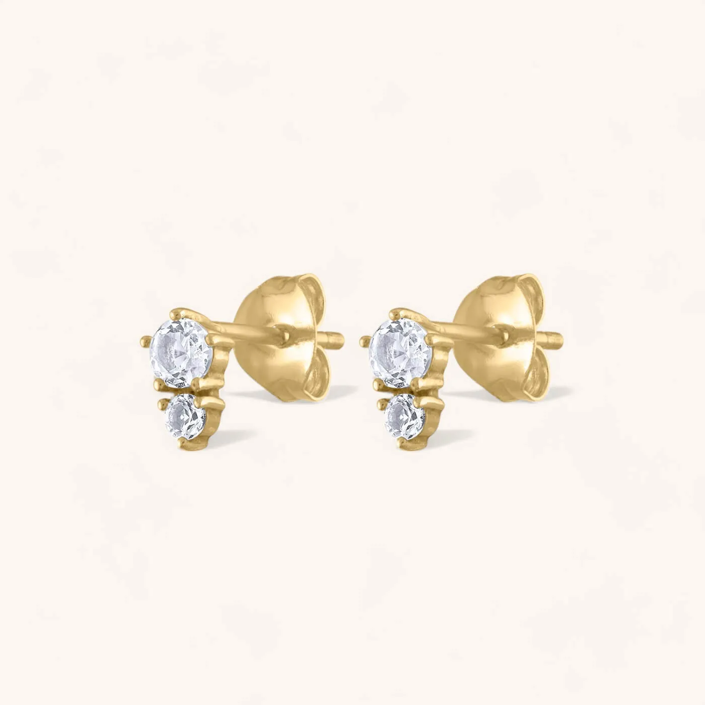Gaia Crystal Studs in 14k Gold sold by Maison Miru