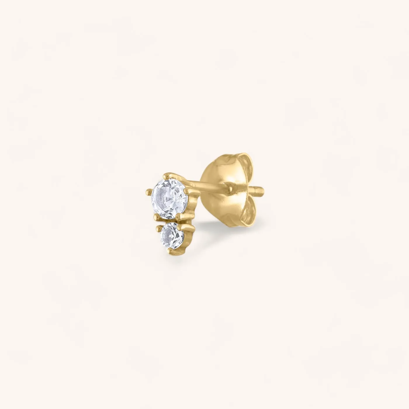 Gaia Crystal Studs in 14k Gold sold by Maison Miru product image thumbnail 5