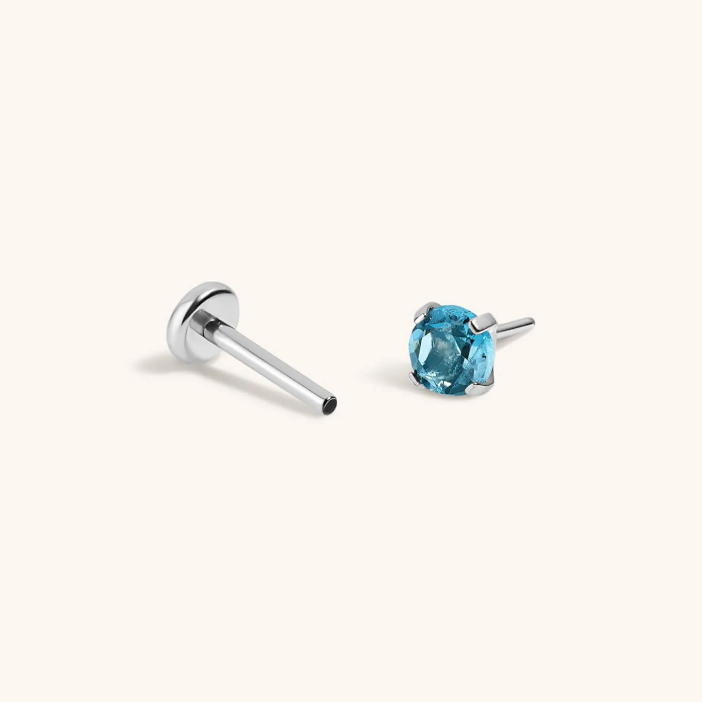 Blue Topaz Nap Earrings sold by Maison Miru product image thumbnail 5