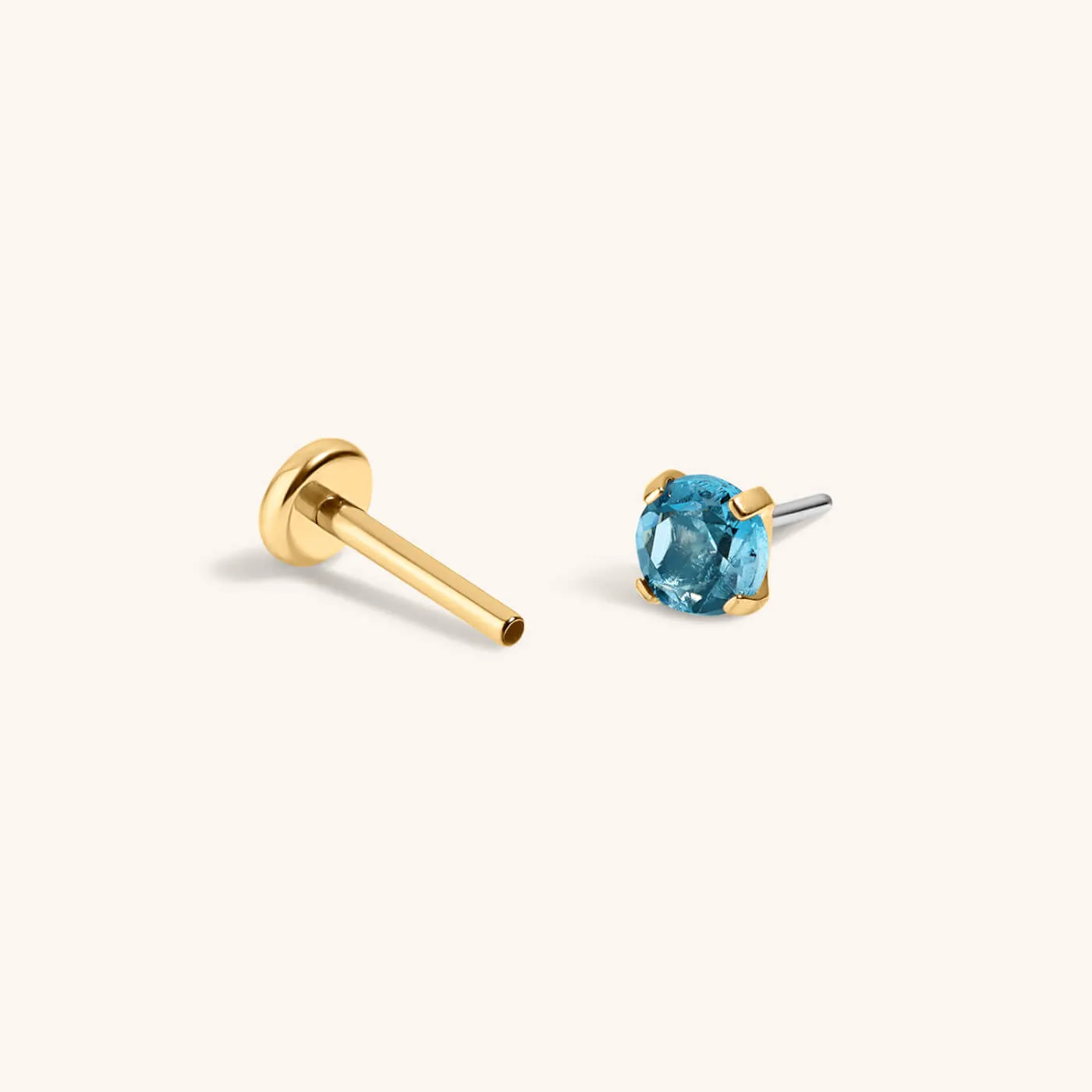 Blue Topaz Nap Earrings sold by Maison Miru product image thumbnail 3