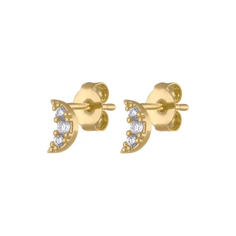 Sample Item: Pave Moon Studs sold by Maison Miru