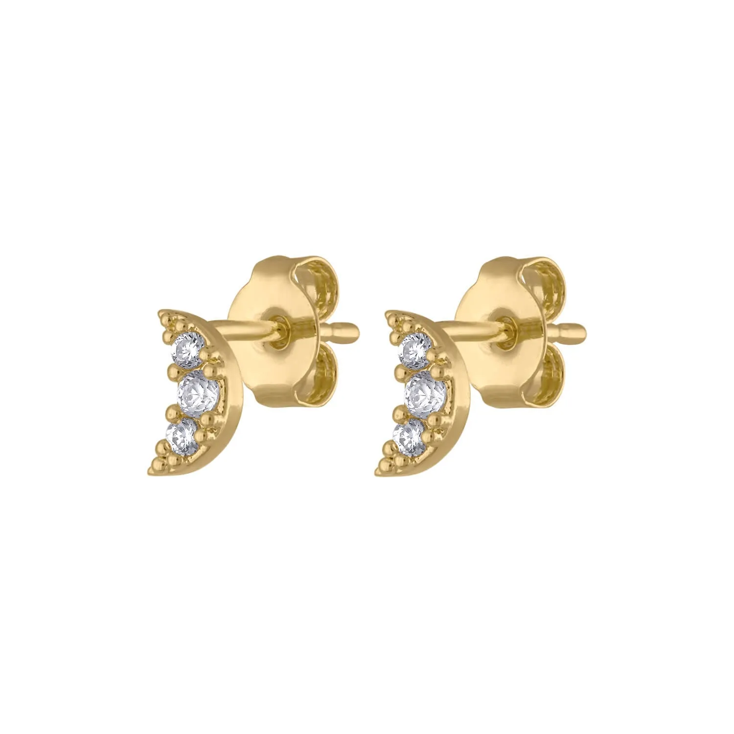 Sample Item: Pave Moon Studs sold by Maison Miru