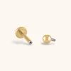 Little Sphere Threaded Flat Back Earring sold by Maison Miru