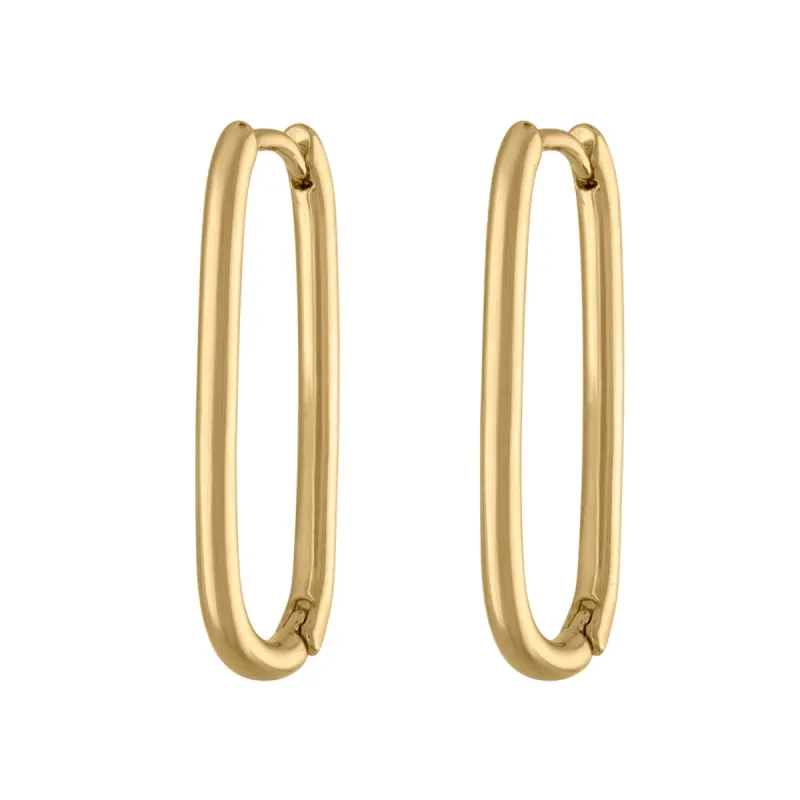 Halo Oval Hoop Earrings sold by Maison Miru