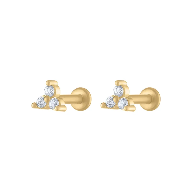Sample Item: Mini Crystal Trinity Nap Earrings sold by Maison Miru