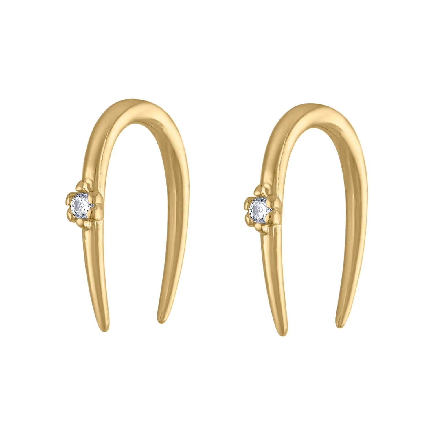 Sample Item: Large Shooting Star Open Hoop Earrings - 16G sold by Maison Miru