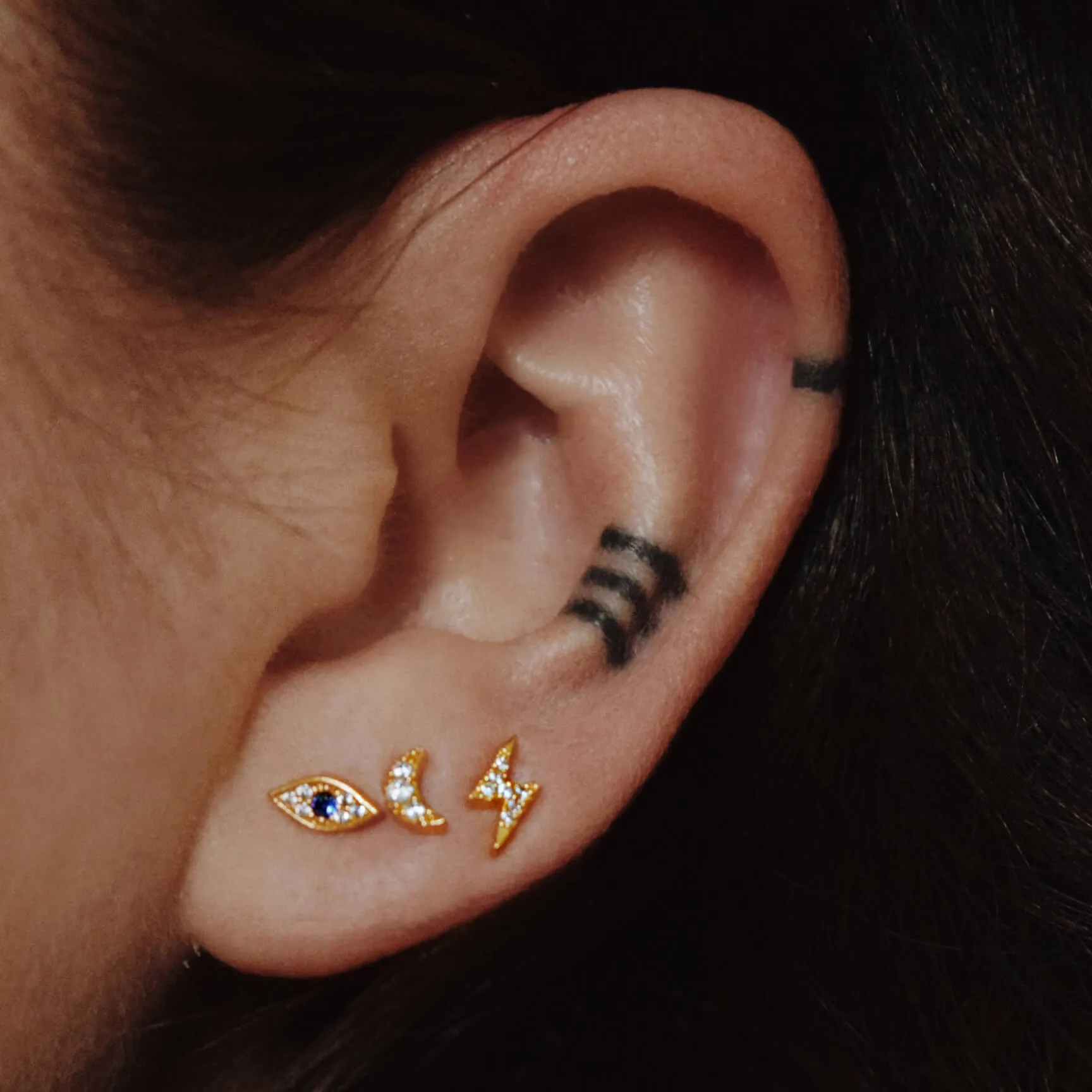 Good Luck Nap Earrings Trio sold by Maison Miru product image thumbnail 4