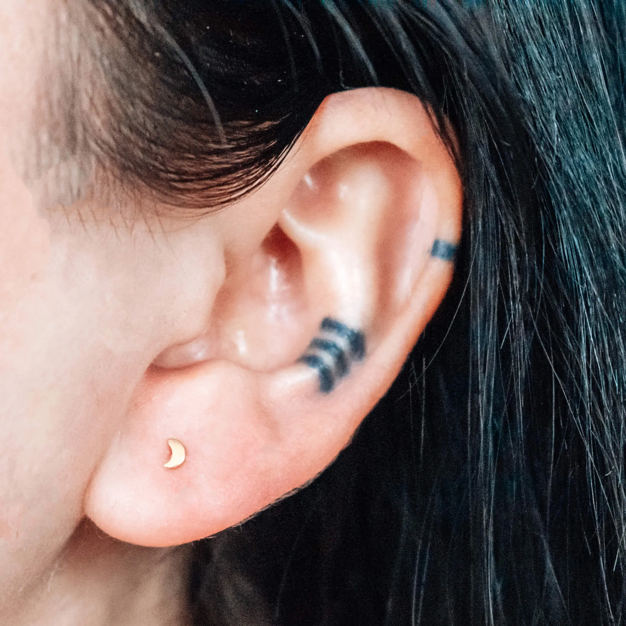 Sample Item: Classic Moon Nap Earrings sold by Maison Miru product image thumbnail 2