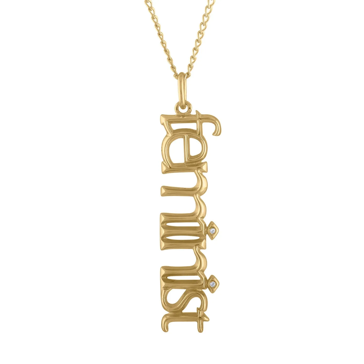 Feminist Charm Necklace sold by Maison Miru product image thumbnail 2