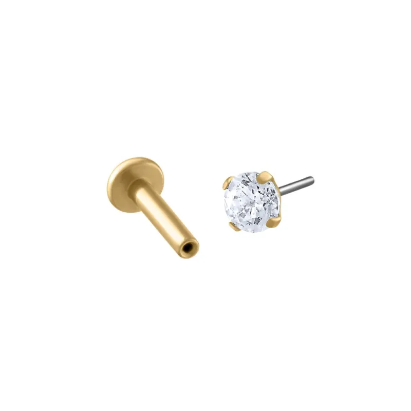 Sample Item: Celestial Crystal Push Pin Flat Back Earring sold by Maison Miru