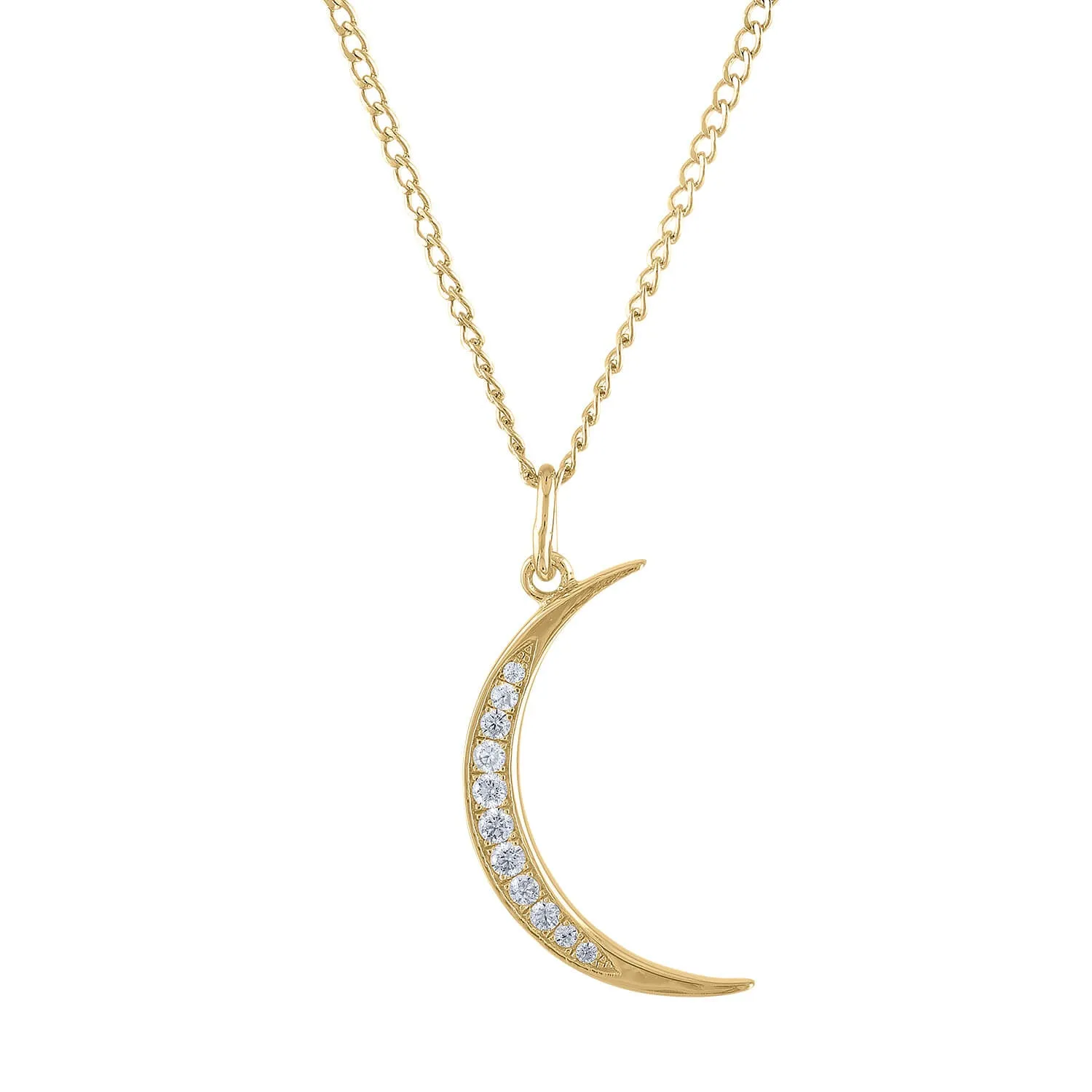 Pave Moon Charm Necklace sold by Maison Miru product image thumbnail 2