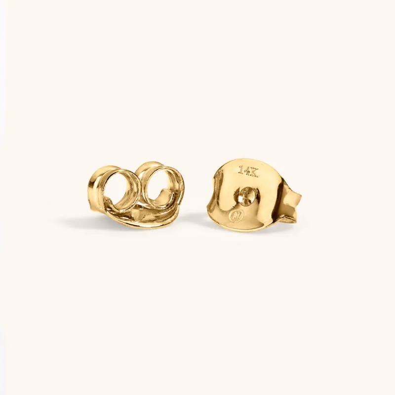 Solid 14k Gold Butterfly Earring Back sold by Maison Miru