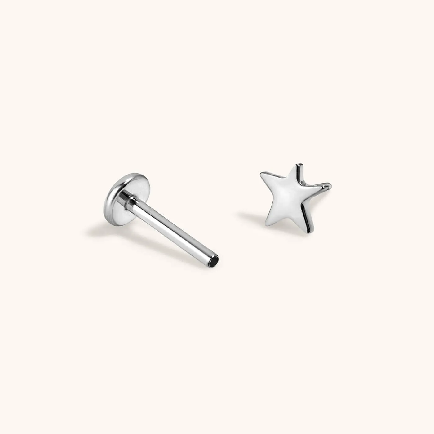 Classic Star Push Pin Flat Back Earring sold by Maison Miru product image thumbnail 5