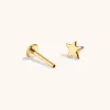 Classic Star Push Pin Flat Back Earring sold by Maison Miru
