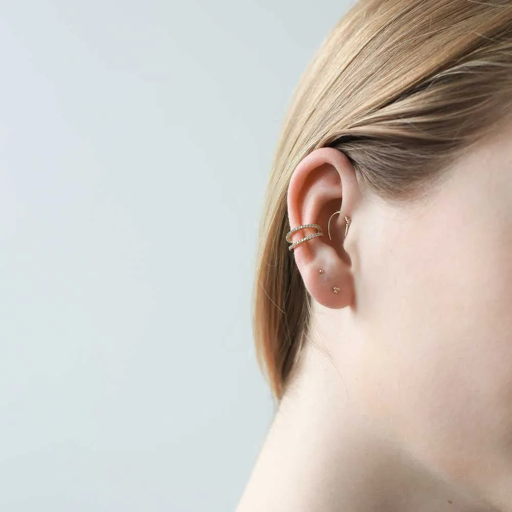 Tiny Secret Studs in 14k Gold sold by Maison Miru product image thumbnail 3