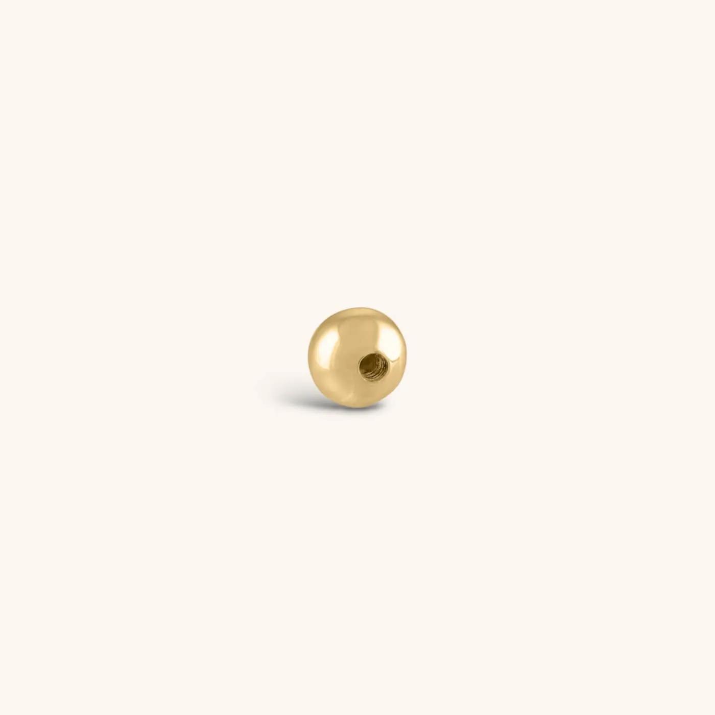 Solid 14k Gold Threaded Ball Back sold by Maison Miru