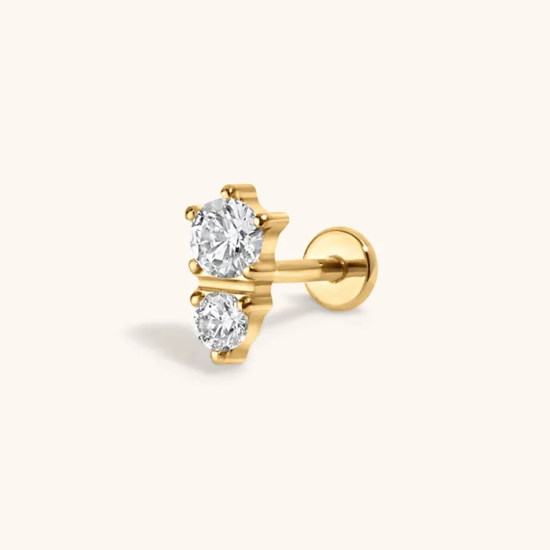 Gaia Push Pin Flat Back Earring sold by Maison Miru