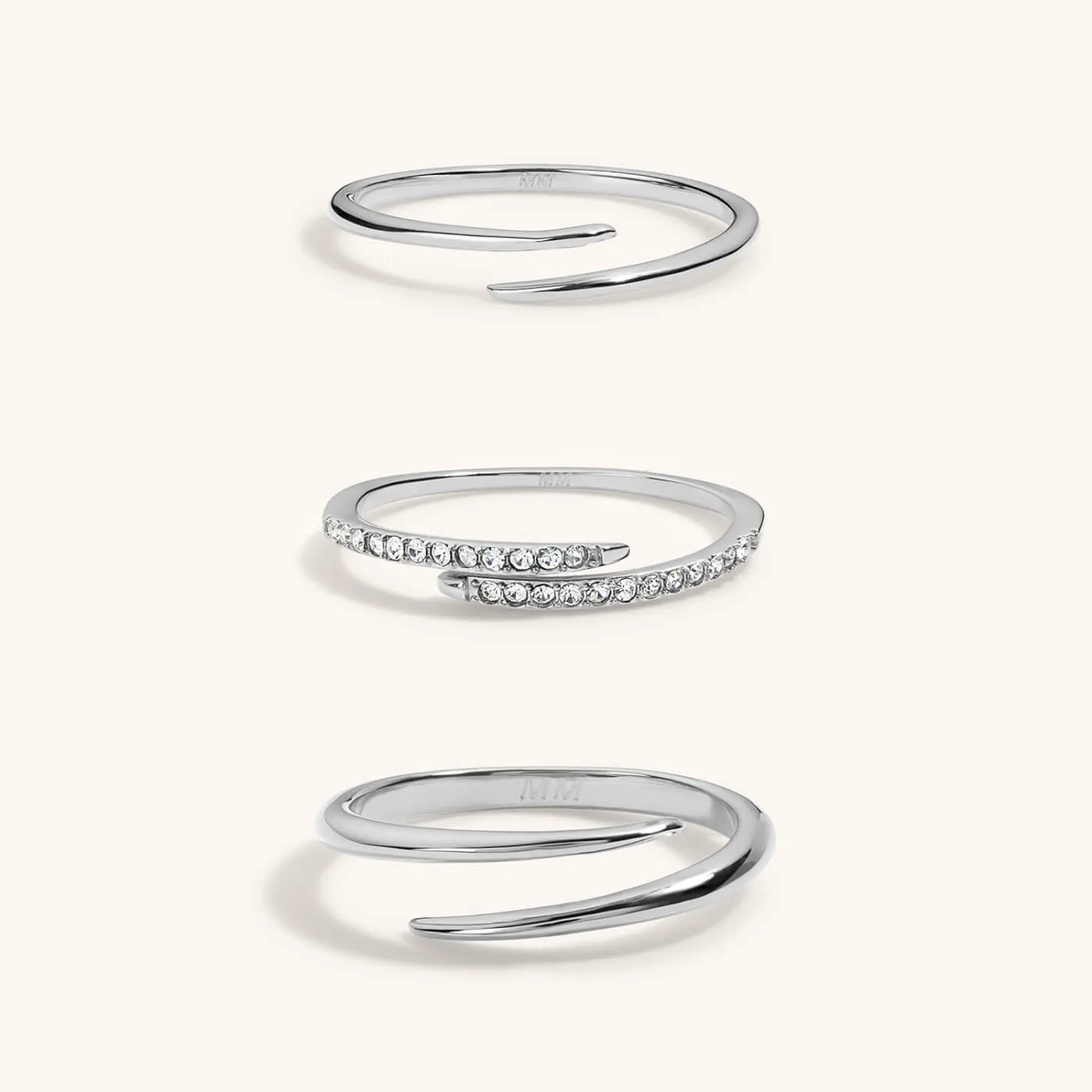 Infinite Stacking Ring Trio sold by Maison Miru product image thumbnail 3