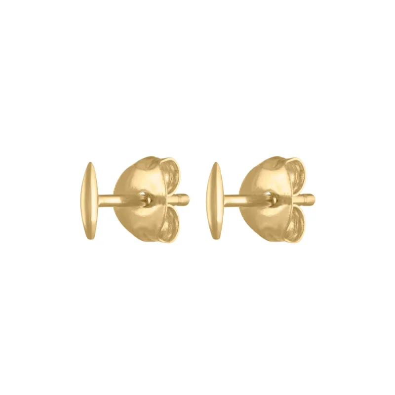Secret Sliver Studs in 14k Gold sold by Maison Miru