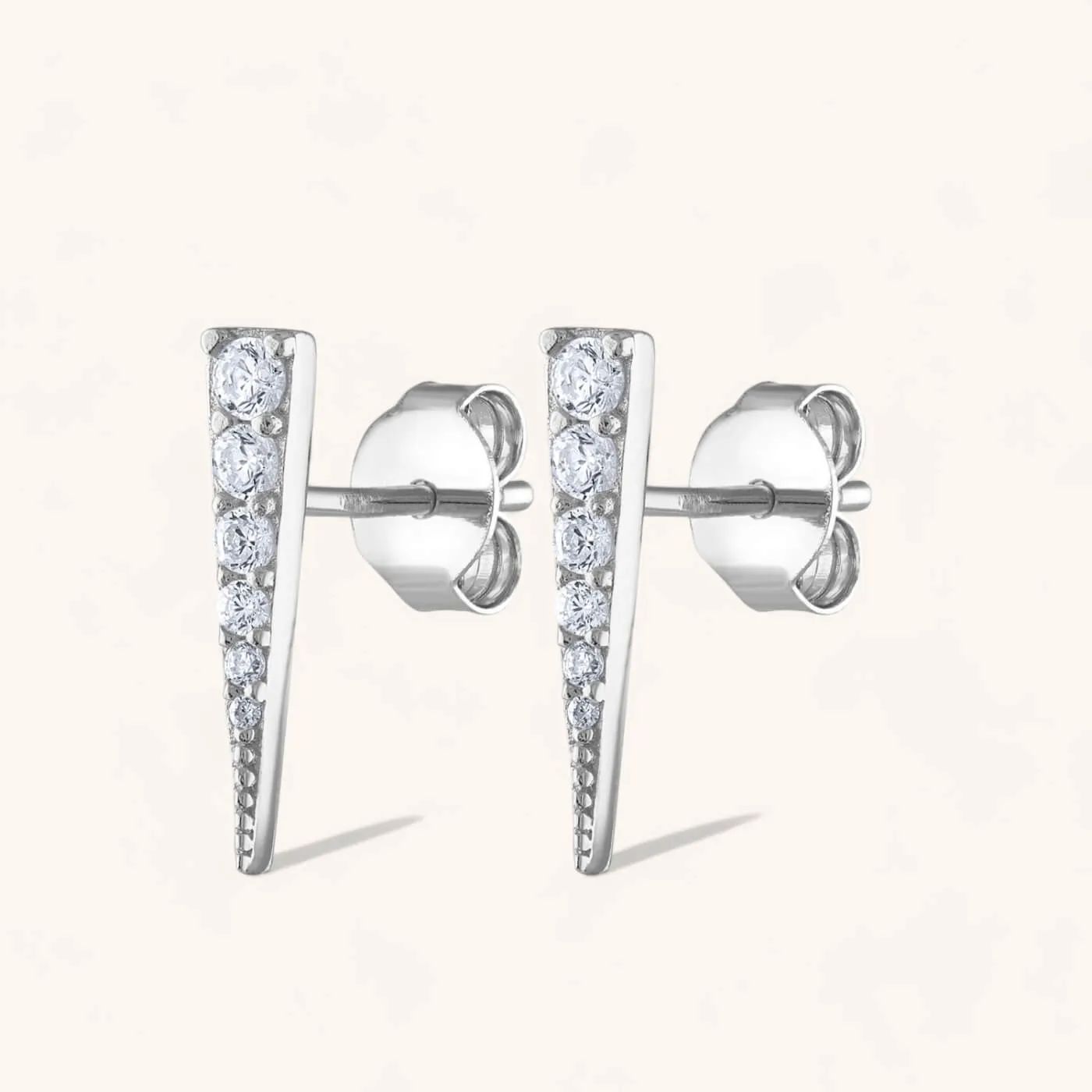 Pave Spike Studs in Sterling Silver sold by Maison Miru