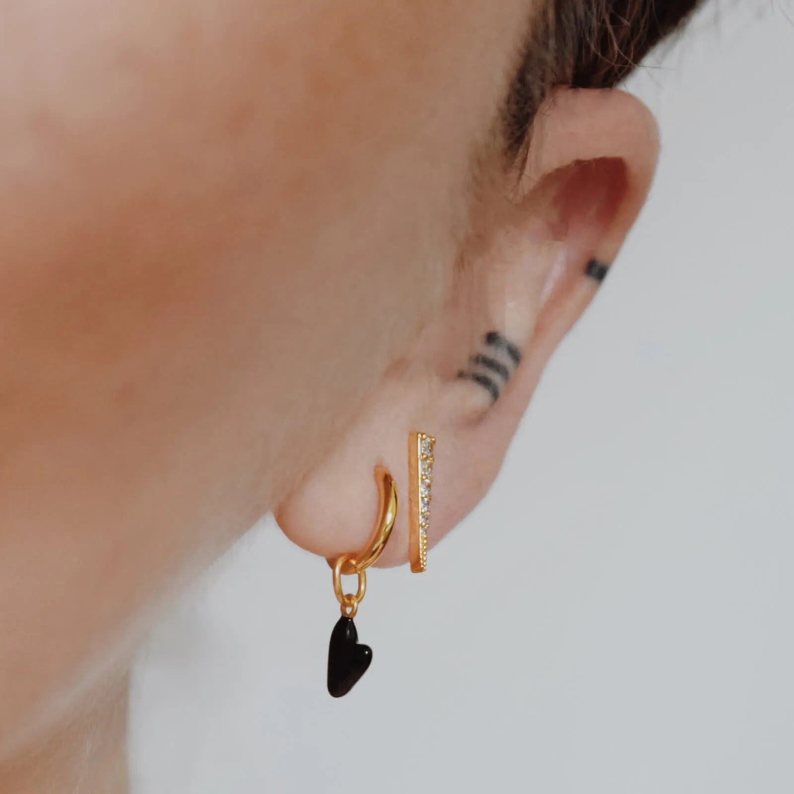 Pave Spike Studs in Sterling Silver sold by Maison Miru product image thumbnail 2