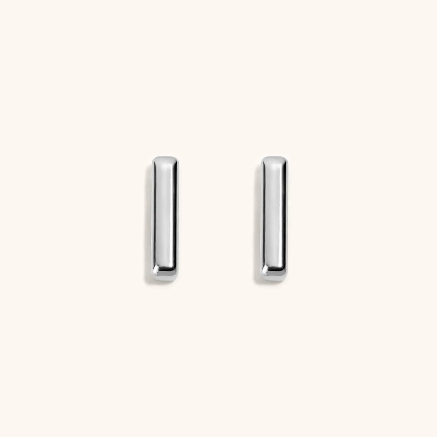 Little Bar Studs in Titanium sold by Maison Miru product image thumbnail 5