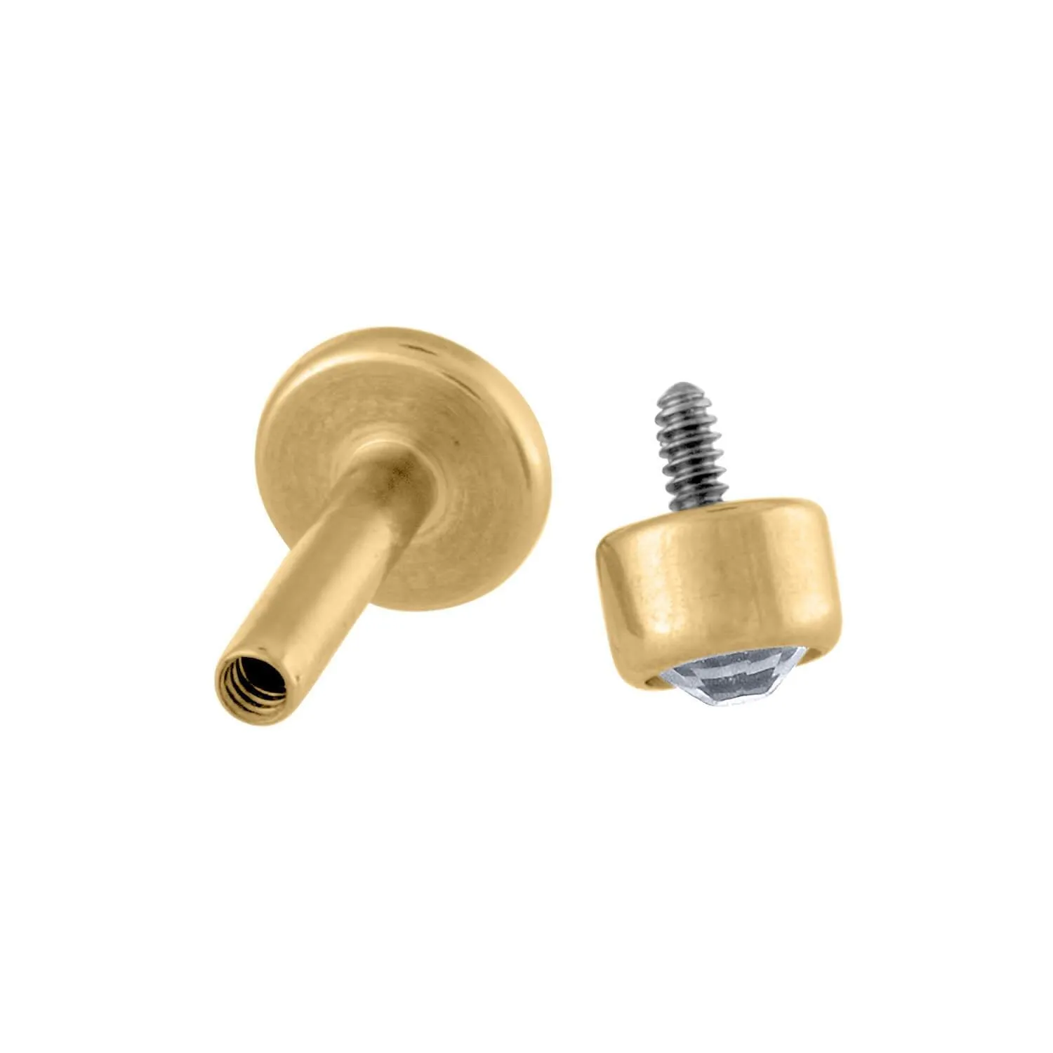 Sample Item: Tiny Crystal Threaded Flat Back Earring sold by Maison Miru product image thumbnail 4